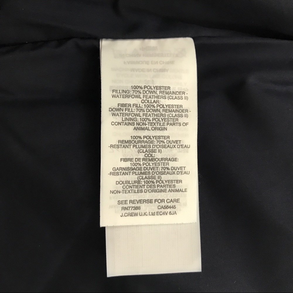 NWT J. Crew - Navy Blue Quilted Excursion Vest - Picture 6 of 7